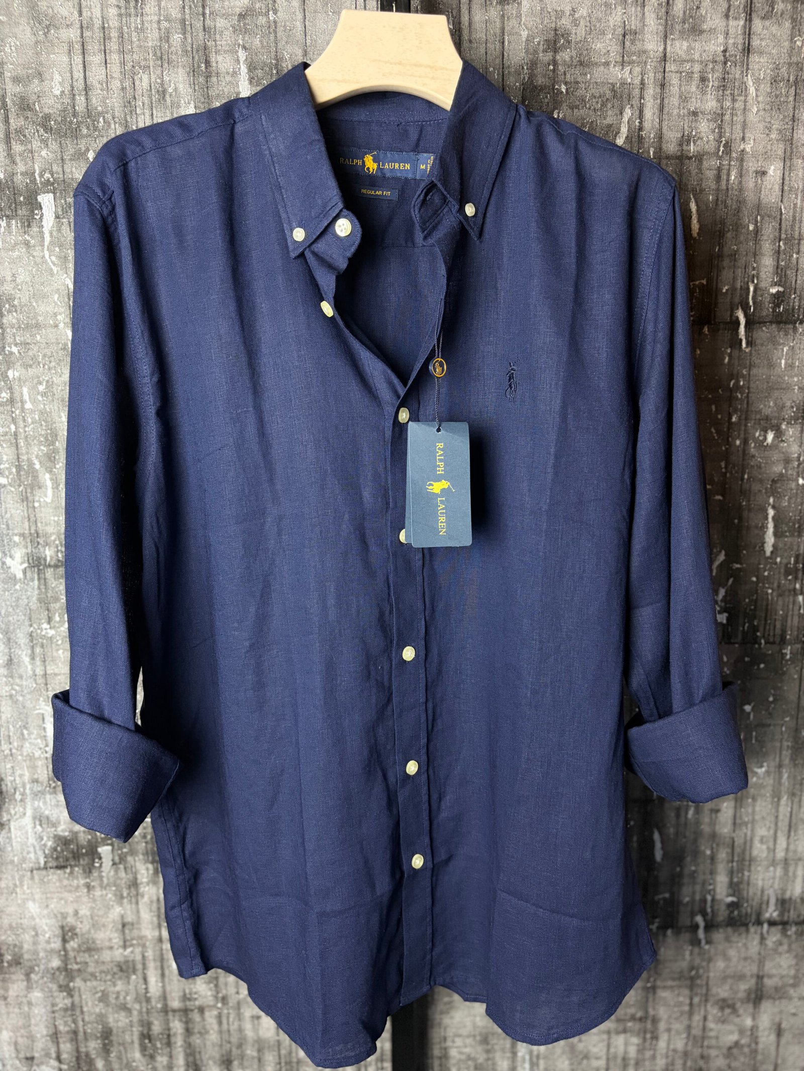Deep Navy Remi Textured Cotton Shirt - Image 3