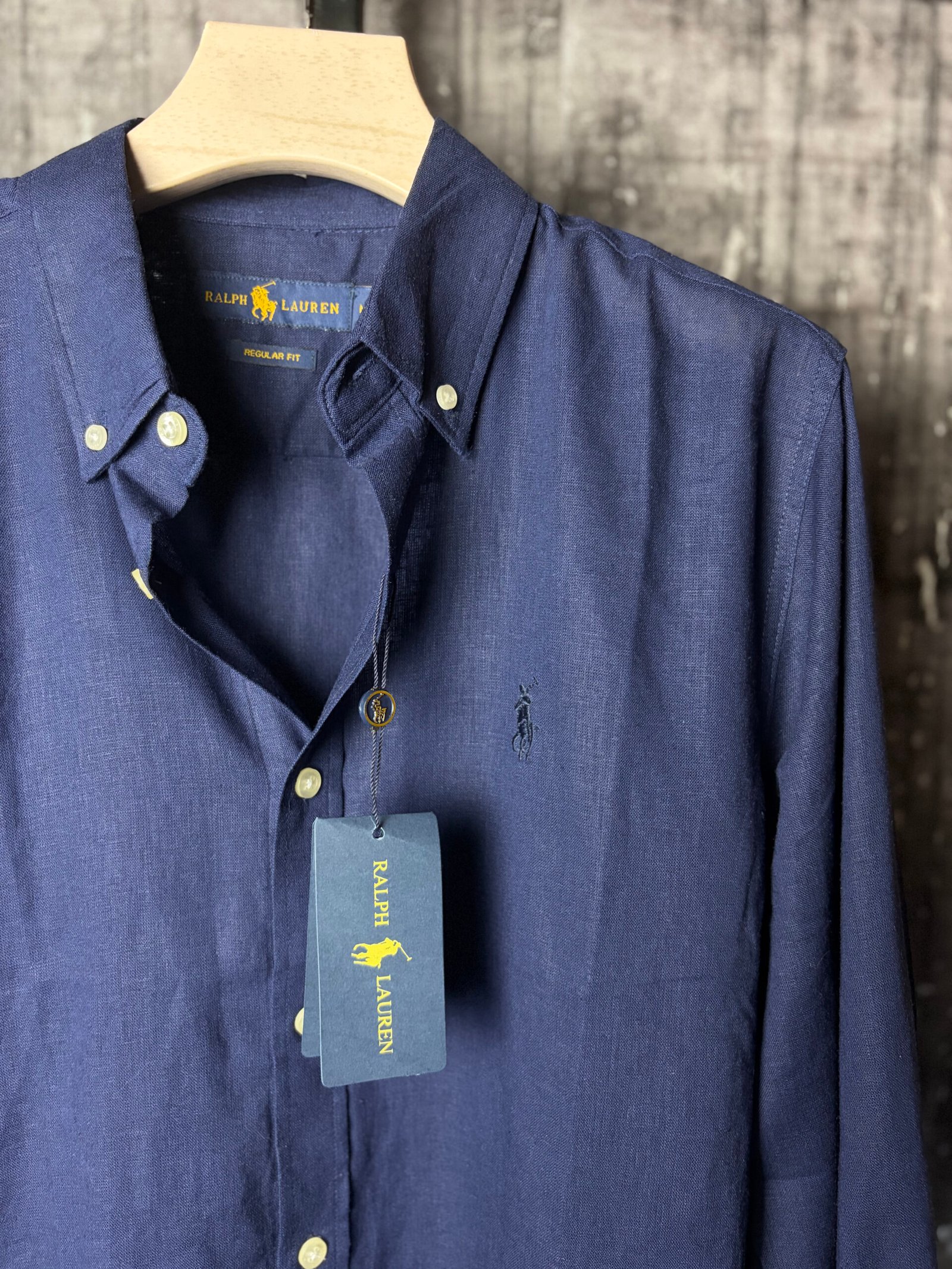Deep Navy Remi Textured Cotton Shirt
