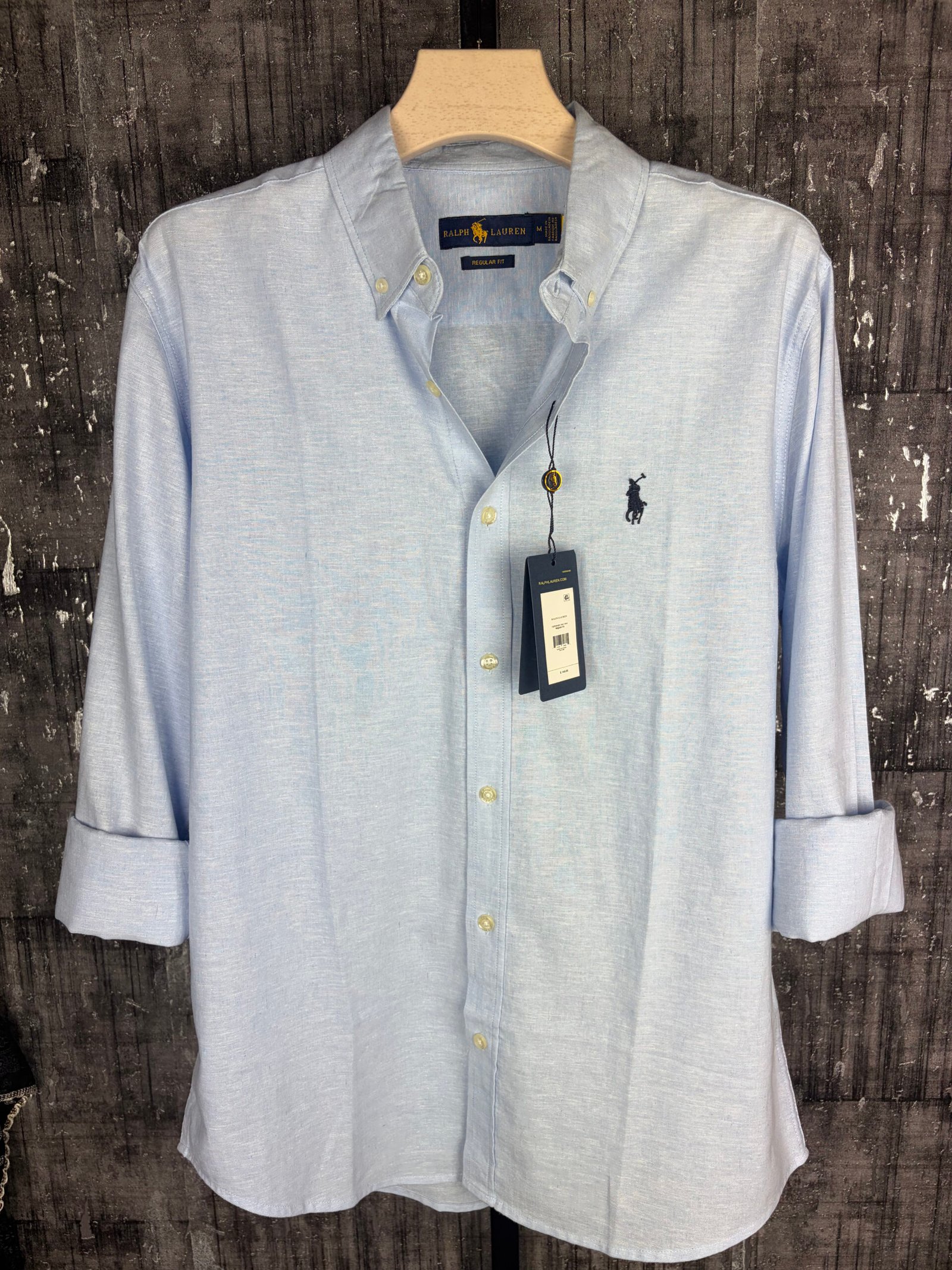 Sky Blue Remi Textured Cotton Shirt - Image 3
