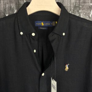 Premium Remi Cotton Shirt – Jet Black