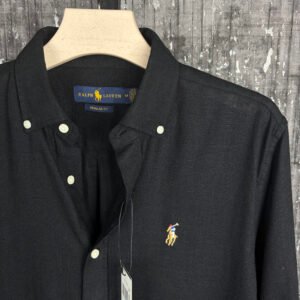 Premium Remi Cotton Shirt – Jet Black