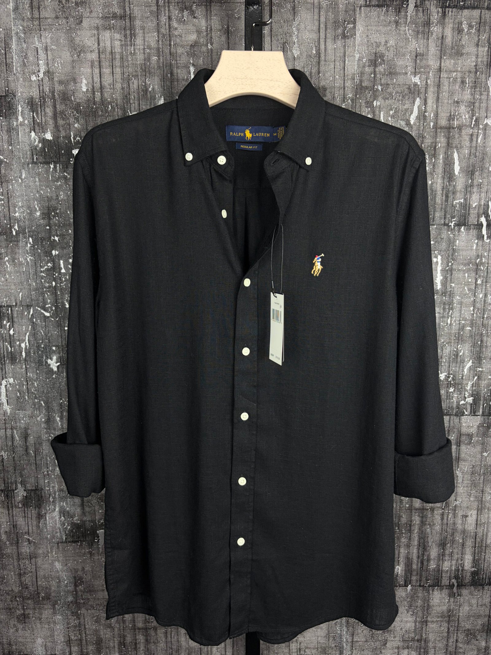 Premium Remi Cotton Shirt – Jet Black - Image 3