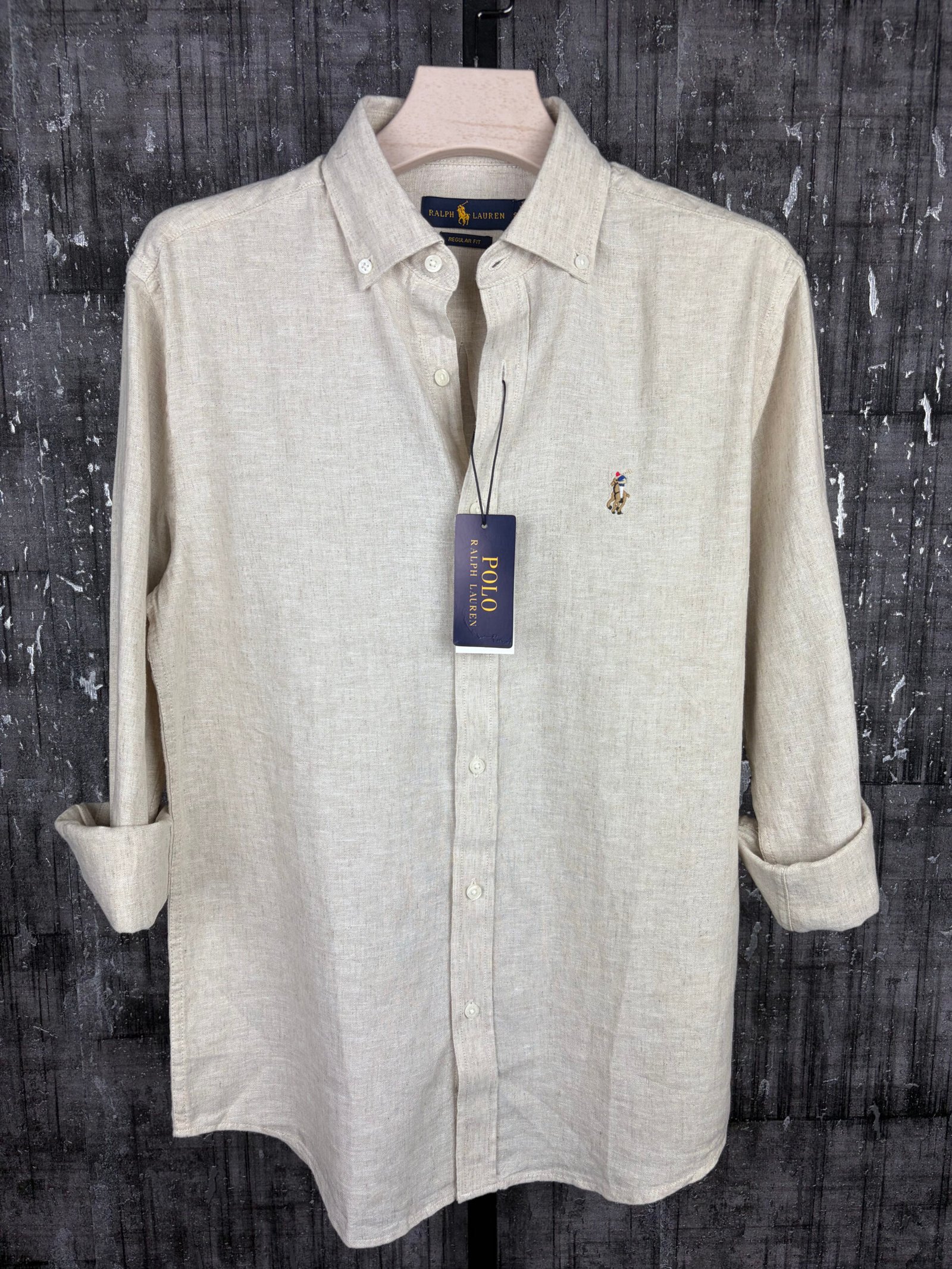 Premium Remi Cotton Shirt – Beige - Image 3